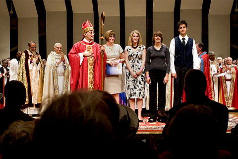 Bishop Provenzano with his family at his consecration on Sep 9, 2009 at the Long Island University Tilles Center