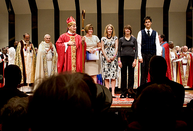 Bishop Provenzano with his family at his consecration on Sep 9, 2009 at the Long Island University Tilles Center