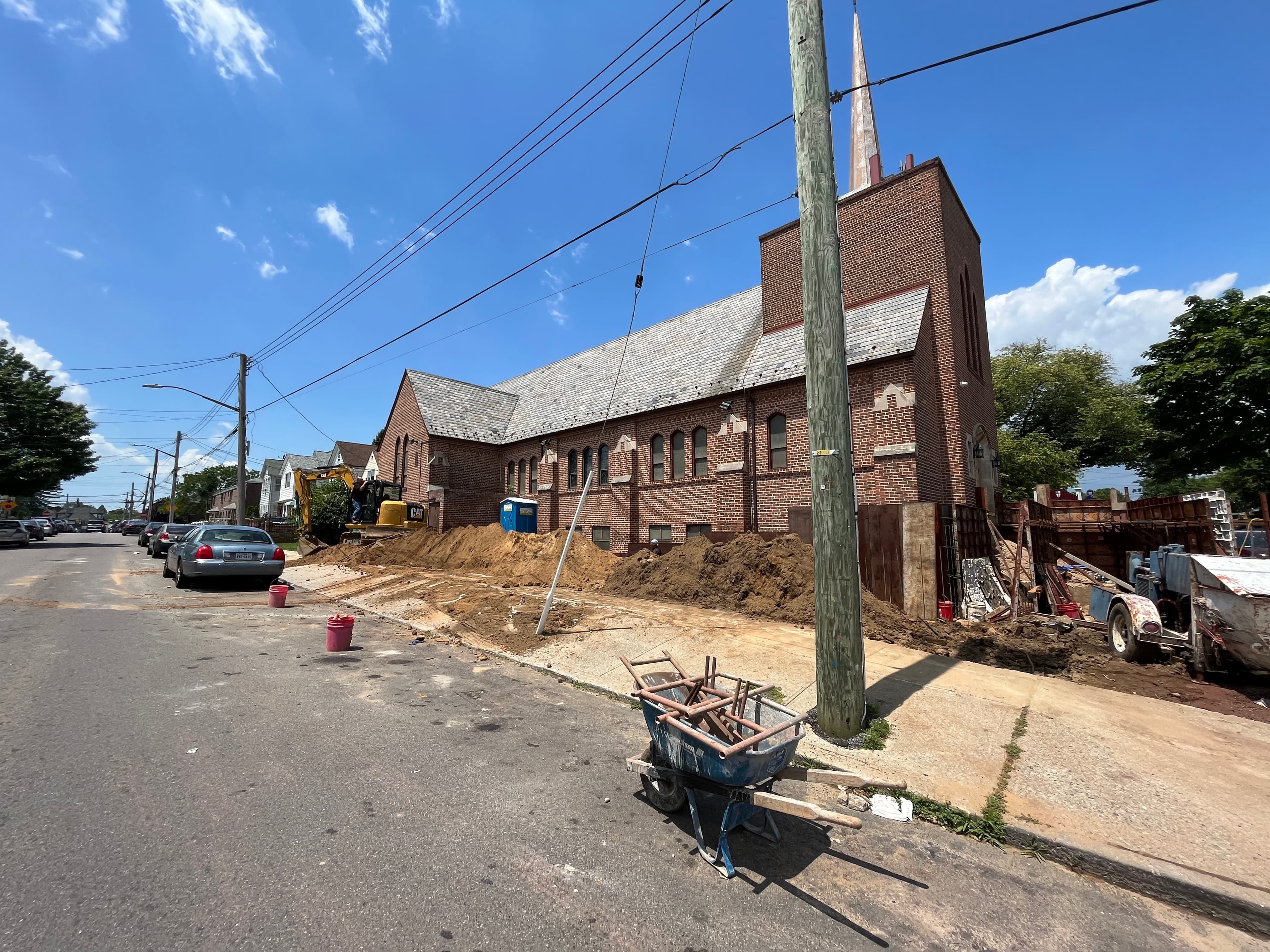 St. Albans Church under construction