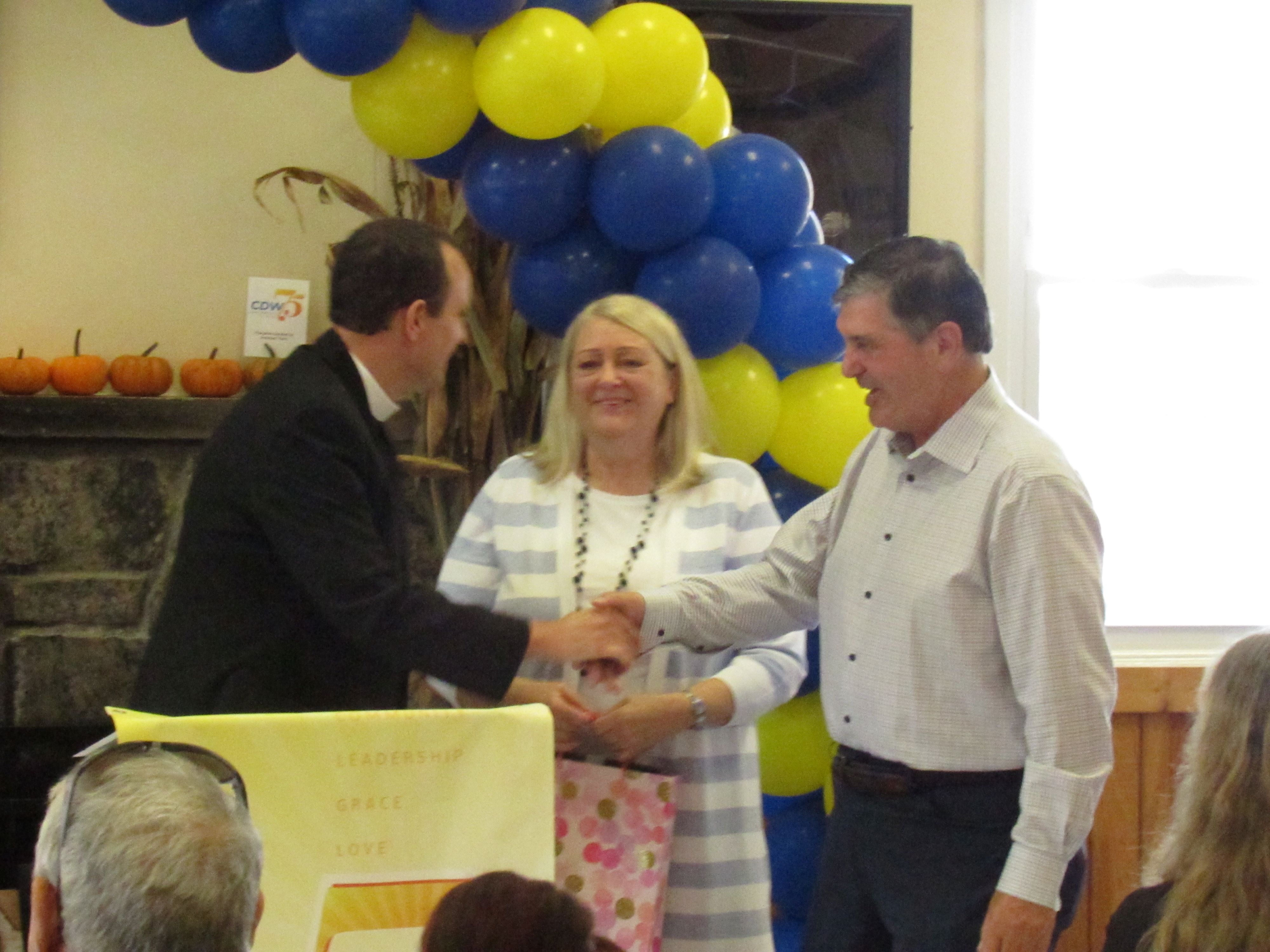 Debbie Davis and her husband Jim were honored for their 50 years of marriage and thanked for their continued efforts