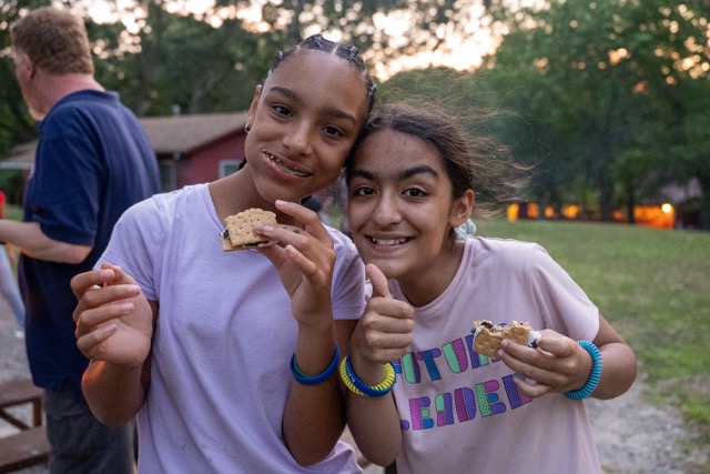 ELEVATE Campers enjoy some smores!