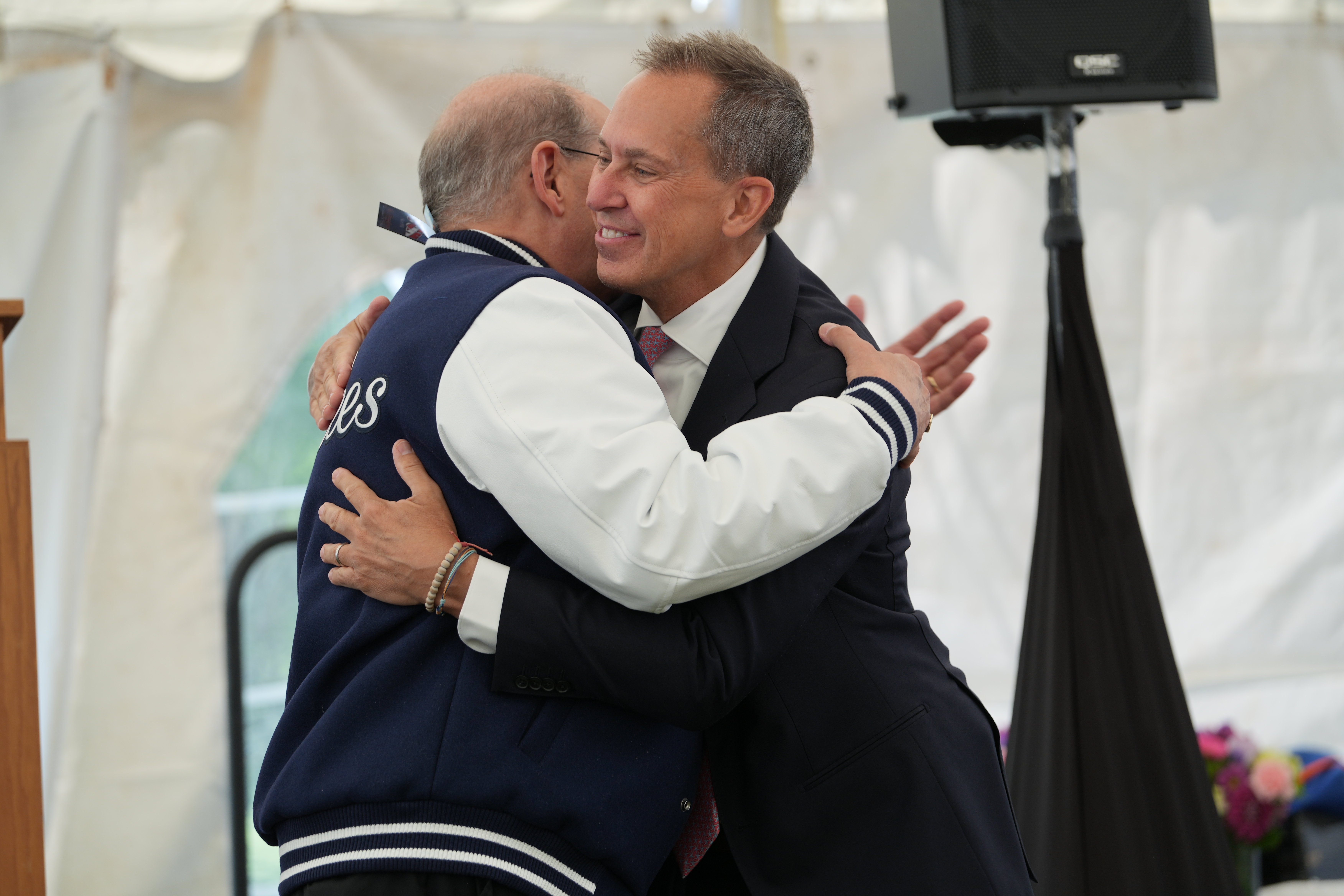 Bishop Provenzano accepts gift from EHS