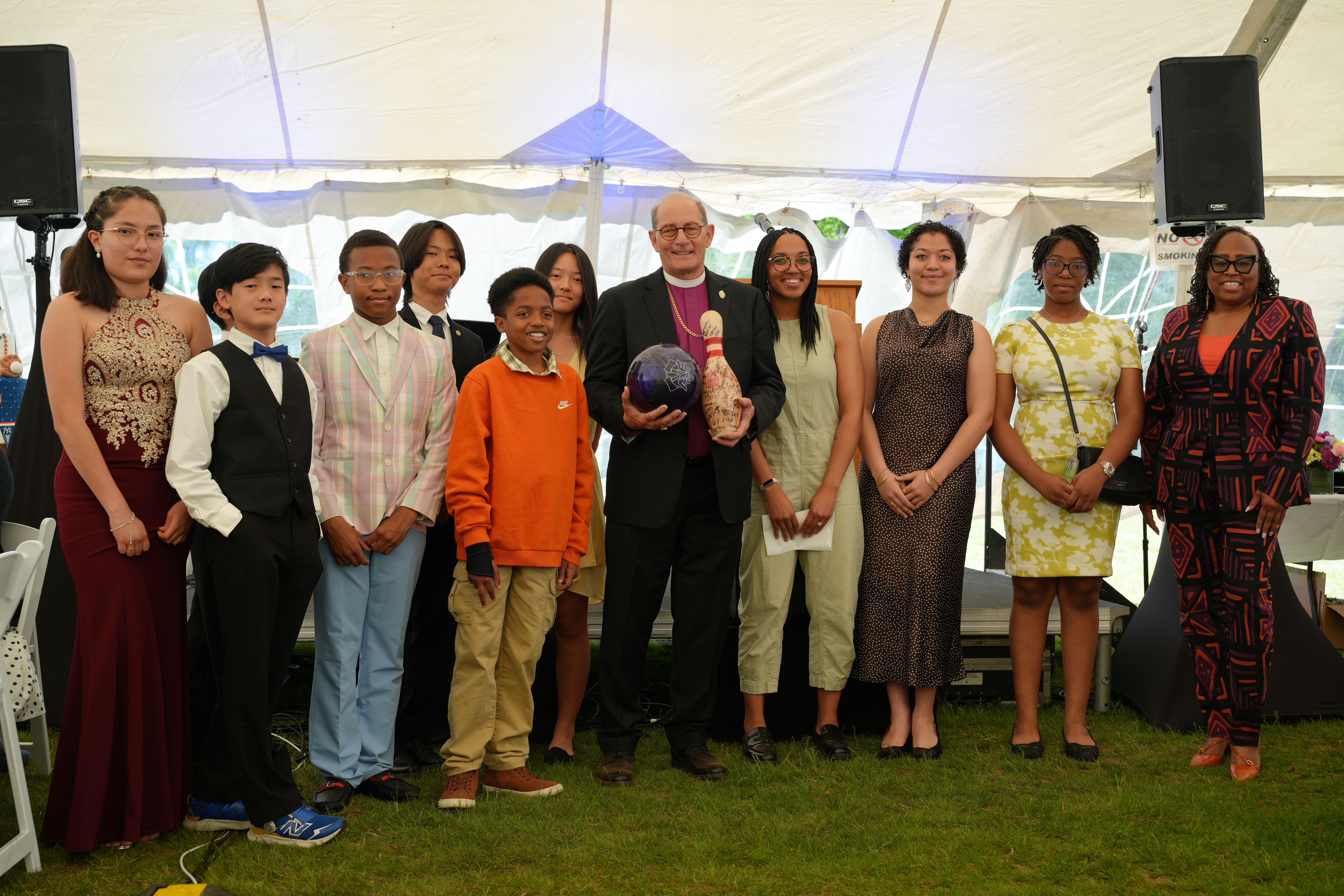 Bishop Provenzano with YAYA at Farewell Celebration