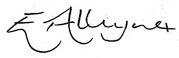 Signature of the Rev. Eddie Alleyne