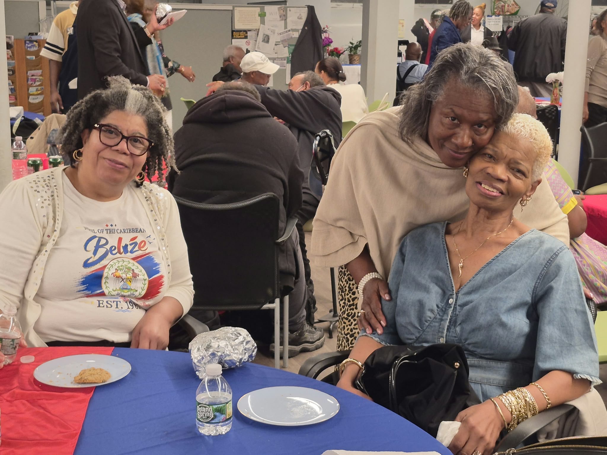 Guests celebrate together at the reception following the Belizean Independence Day service at All Saints’, Park Slope