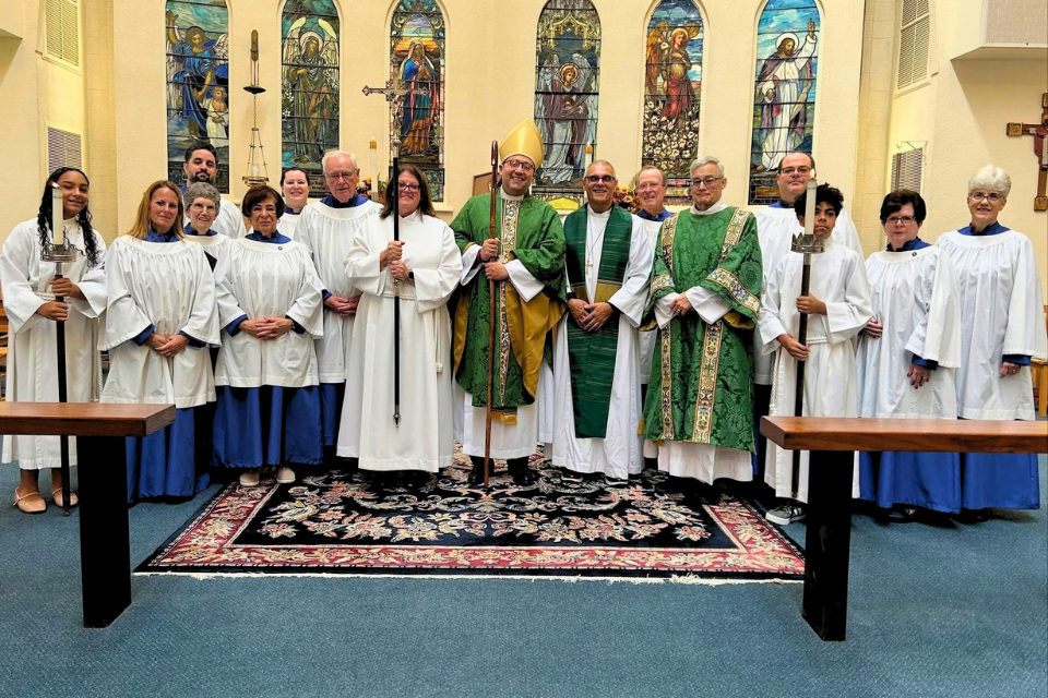 Bishop Adam at Grace Church, Massapequa on October 4.