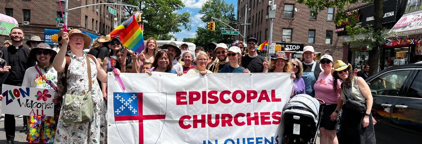 Episcopal Churches in Queens march in Queens Pride Parade