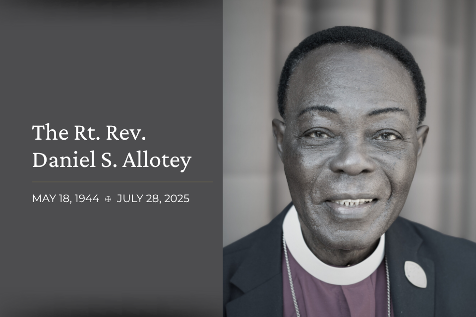 Bishop Daniel Allotey along with birth and death dates, May 18, 1944 - July 28, 2025