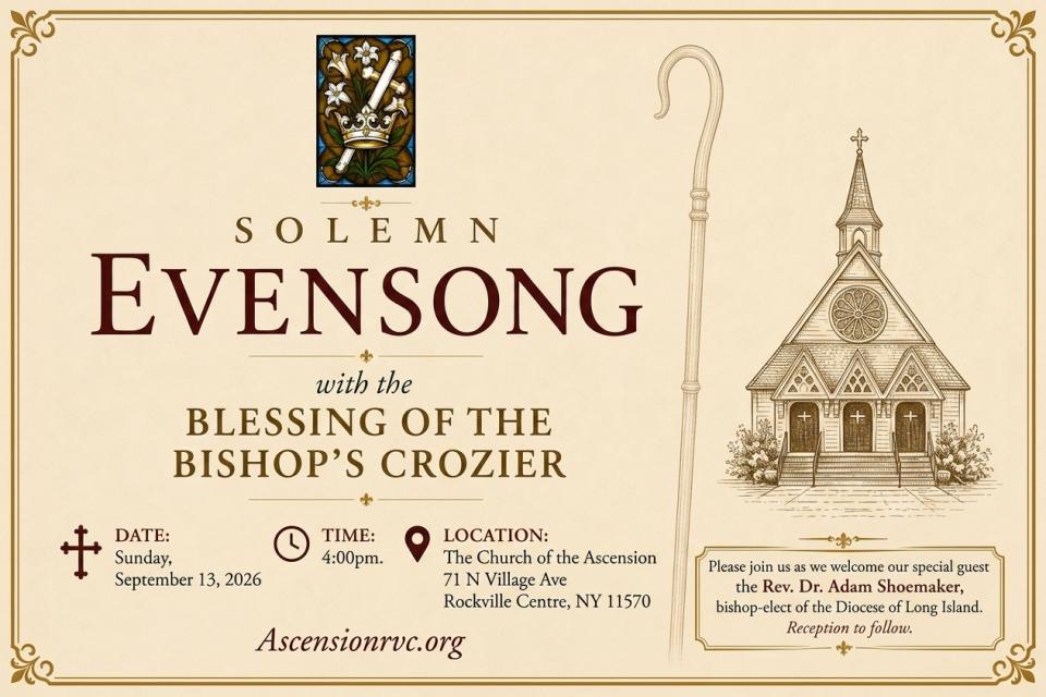Evensong with the Blessing of the Bishop's Crozier