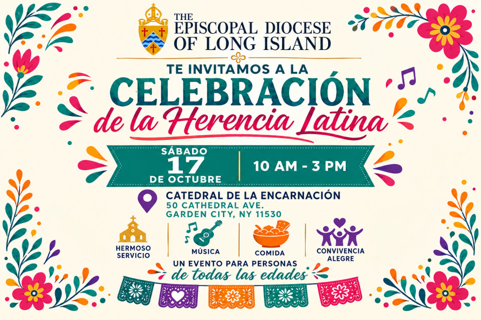 Colorful flyer for the Celebración de la Herencia Latina on October 17, 2026