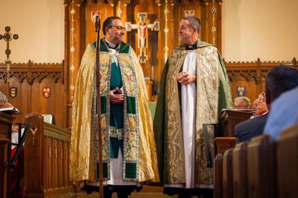 Bp-elect Shoemaker and Fr. Kevin Morris