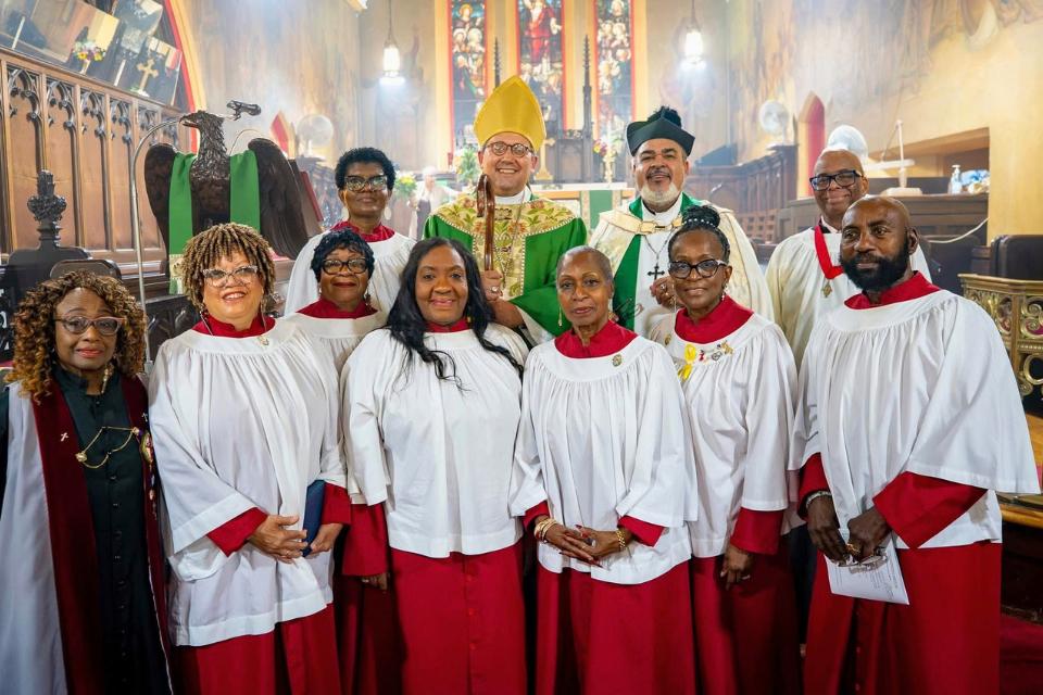 Bishop Shoemaker Stands with the people of Grace, Jamaica