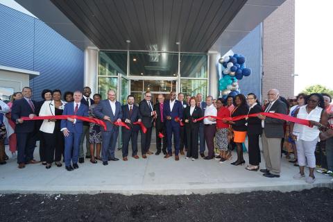 VIPs cut the ribbon for the new Clinical Learning Center in Far Rockaway