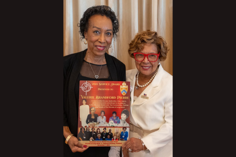 Valerie Brandford Pierre Receives 2024 Service Award from ECW President Debbie Richberg