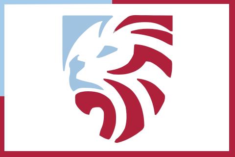 An Icon of a blue and red Lion in the shape of a shield.