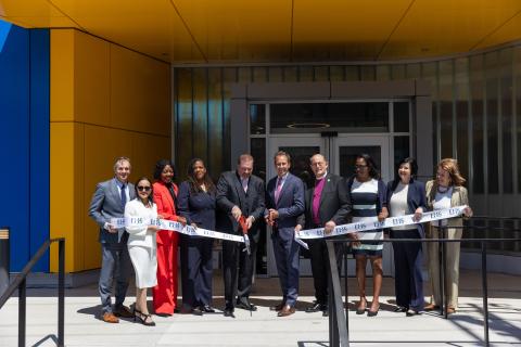 Senior Executive Leadership of EHS Cutting Ribbon to Walsh Ambulatory Pavilion