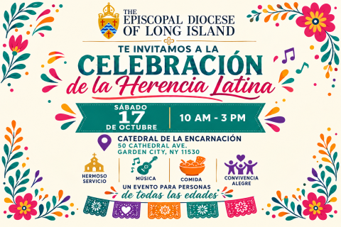 Colorful flyer for the Celebración de la Herencia Latina on October 17, 2026