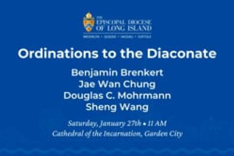 Ordinations to the Diaconate - Saturday January 28th, 2024
