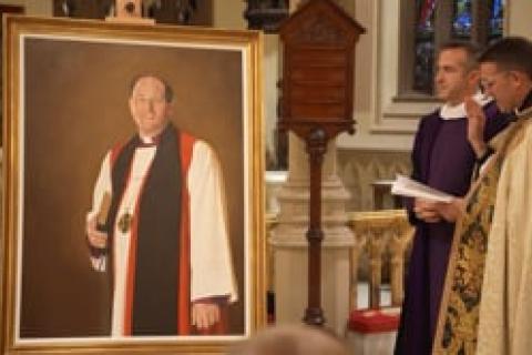 Portrait of Bishop Provenzano unveiled at All Saints Evensong 2024